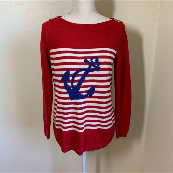 Talbots Sweaters - talbots striped anchor sweater🍀
